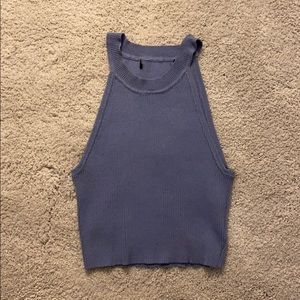 Crop high neck shirt